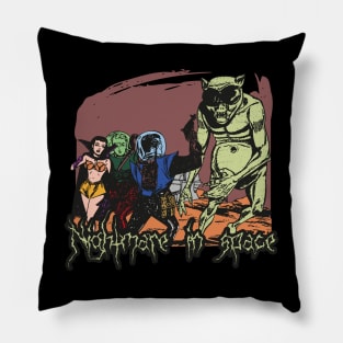 70S Horror Nightmare In Space Pillow