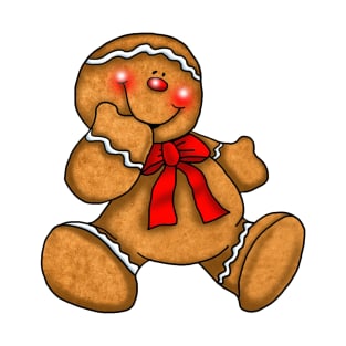 Gingerbread With Red Bow T-Shirt