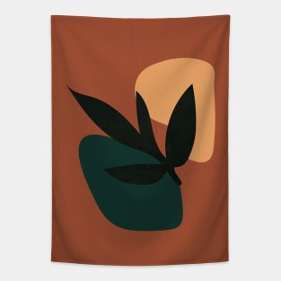 Abstract Boho, Terracotta, Plant, Bohemian Leaf Decor Tapestry