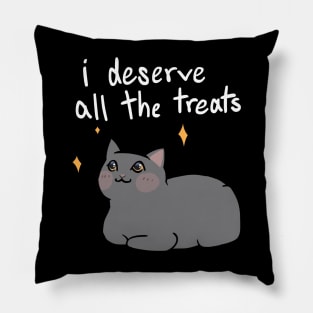 Give Me Treats (white text) Pillow