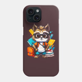 Back to School Cute Raccoon Lover First Day of School Phone Case