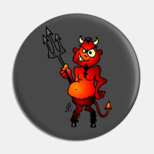 Fat red devil Pin