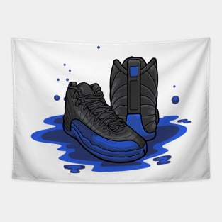 AJ 12 Retro Black Game Royal Sneaker Tapestry