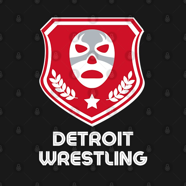 Detroit Wrestling "Rubber Puck Red" by DDT Shirts