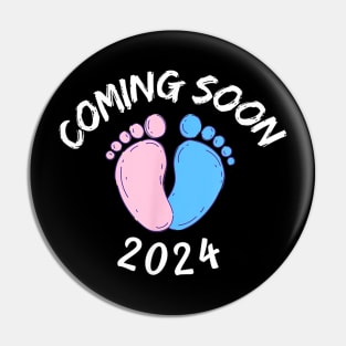 Baby Coming Soon 2024 Pregnancy Baby Announcement Pin