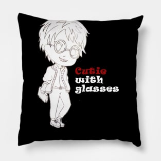 cute with glasses Pillow