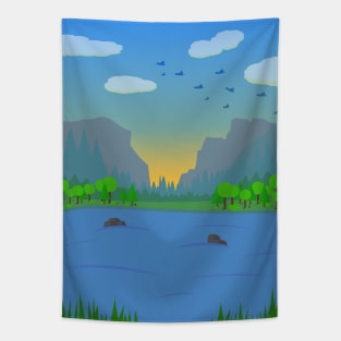 Mountain Scene Tapestry