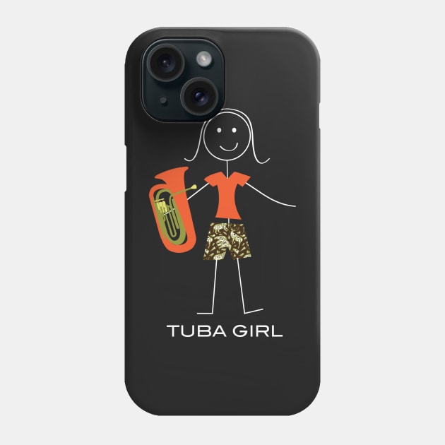 Funny Womens Tuba Girl Phone Case by whyitsme