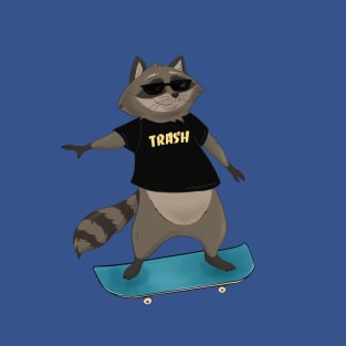 Cool Raccoon Skater T-Shirt