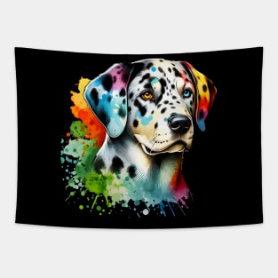Watercolor Catahoula Leopard Tapestry
