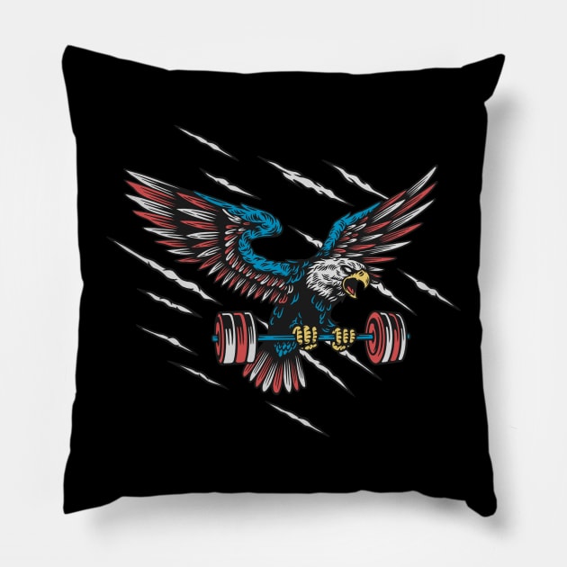 Eagle Barbell Pillow by Shankara