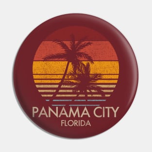 Panama City Beach Florida Graphic Vintage Pin