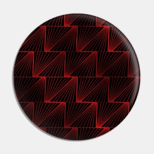 Diagonal Triangles in Black and Ruby Red Vintage Faux Foil Art Deco Vintage Foil Pattern Pin