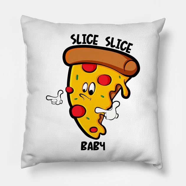 Pizza By The Slice Pillow by Art by Nabes