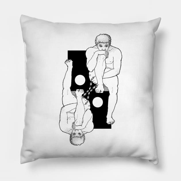 Someone with serious thoughts Pillow by Marccelus