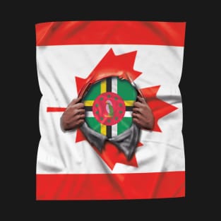 Dominica Flag Canadian Flag Ripped - Gift for Dominican From Dominica T-Shirt