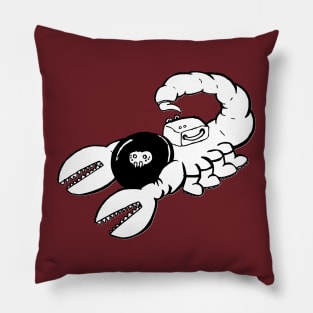 Scorpions?! (Black and White) Pillow
