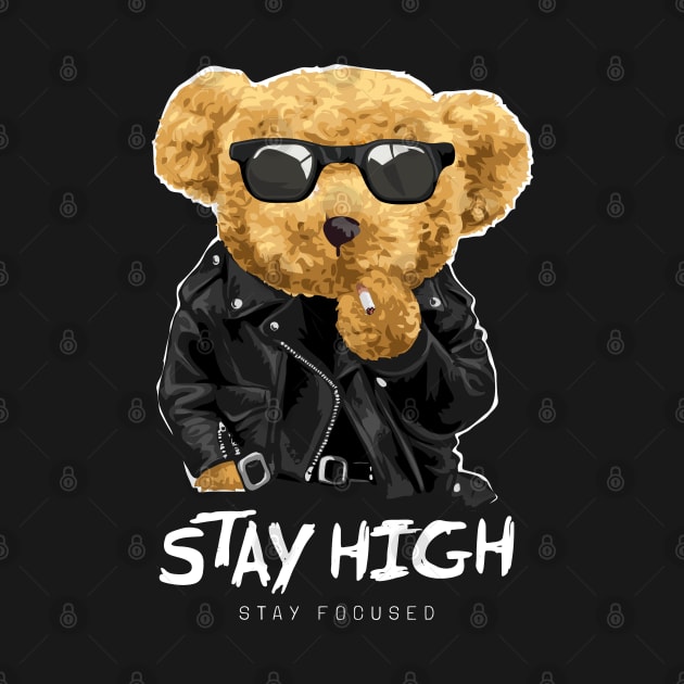 STAY HIGH, STAY FOCUSED TEDDY by Greater Maddocks Studio