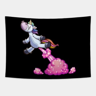 Funny Unicorn Magic Fart Tapestry