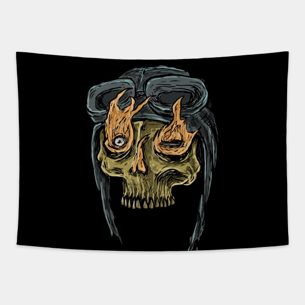 Death Skull No IV Tapestry by DeathAnarchy