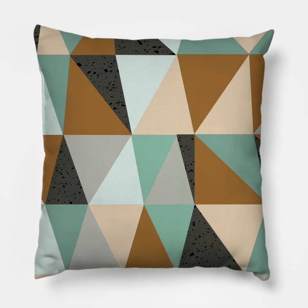 Pocket - IRREGULAR TRIANGLES OCHRE Pillow by ninoladesign