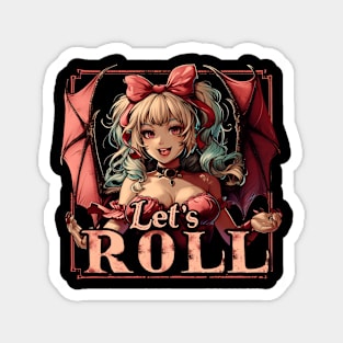 Let's ROLL Cute Devil Magnet