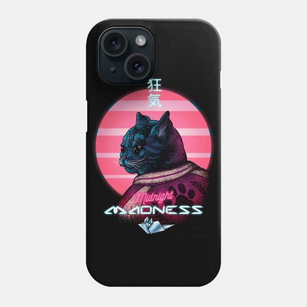 Midnight Madness - Wee Hour Hyperactive Cat Phone Case by anycolordesigns