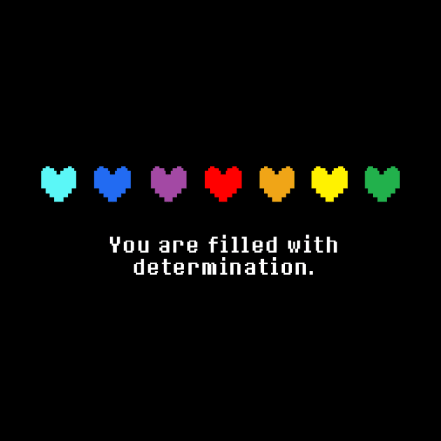 Undertale - Determination hearts by ThriveOnChaos