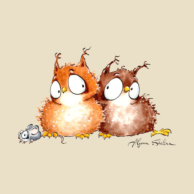 Owls in love by Alyona Shilina