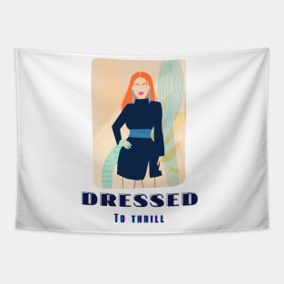 Fashion art woman Tapestry