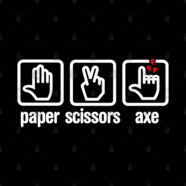 Paper - Scissors - axe - lumberjack- Rock by LaundryFactory