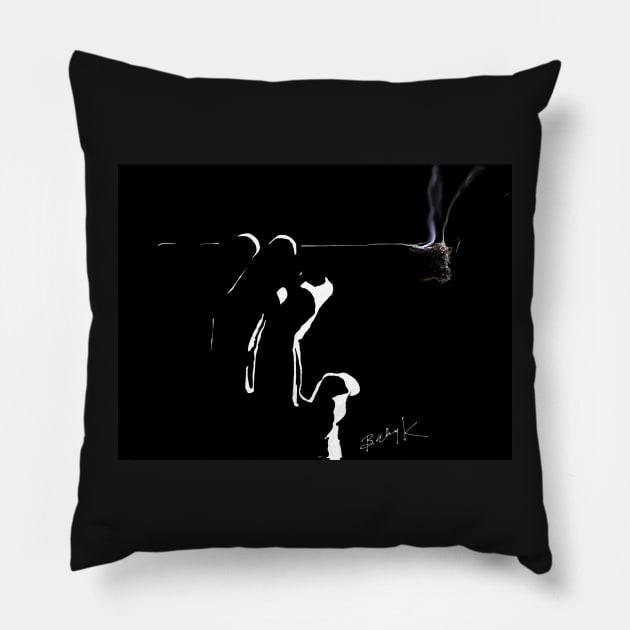 Smoking after Dark! Pillow by kschowe