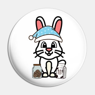 Cute Bunny is having a midnight snack Pin