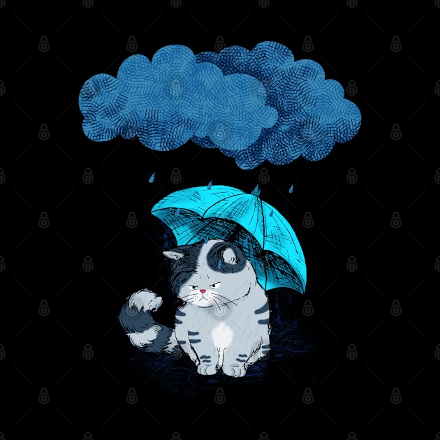 rain cat by derrickcrack