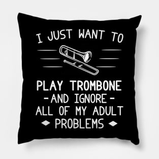 Trombone Jazzy Escape! Funny Tee & Hoodie Pillow