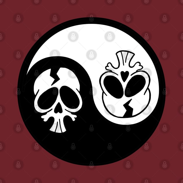 Yinyang Skulls by OrneryDevilDesign