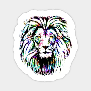 Colorful Lion Head - Lion Colourful Magnet