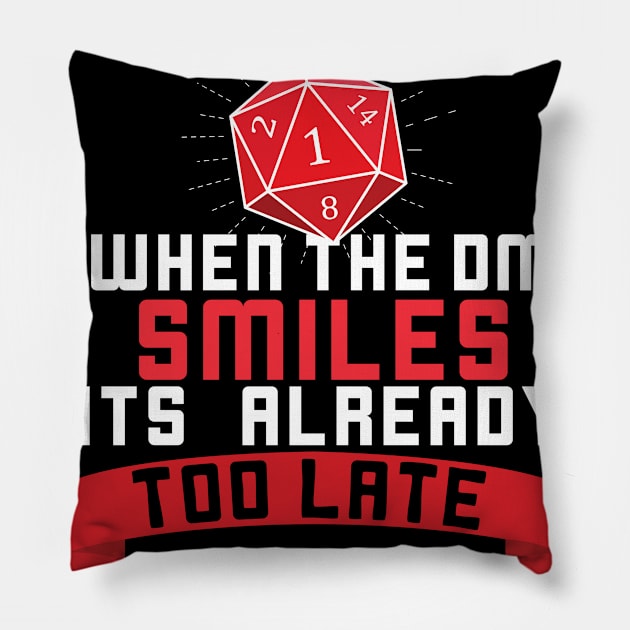 Tabletop Roleplay RPG D20 Board Game DnD Gift Pillow by Schimmi