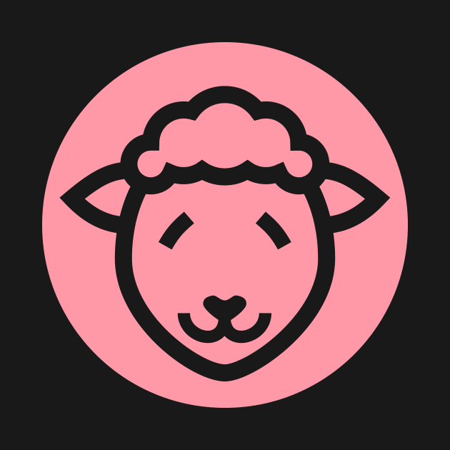 Cute Sheep Icon - in pink by Quire