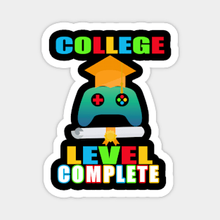 College Level Complete Funny Gaming Graduate Magnet