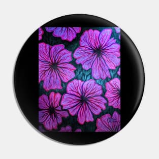 Petunia Flowers Pin