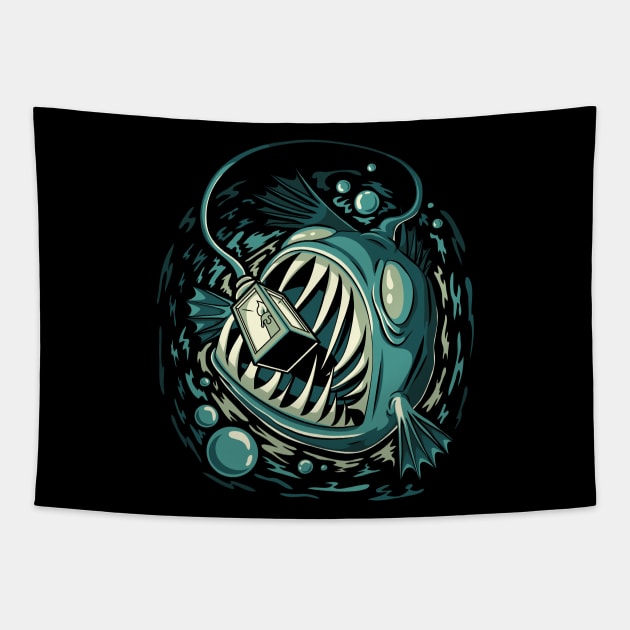 Lantern Fish Tapestry by StephenHartman