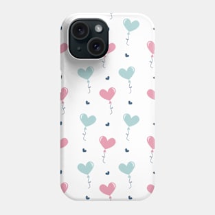 Valentine Pastel Heart Balloons Phone Case