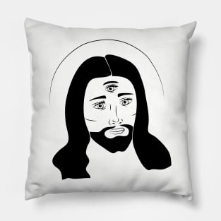 threesus christ Pillow