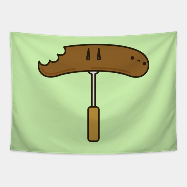 Sad sausage Tapestry by peppermintpopuk