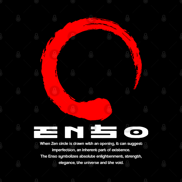 Enso meaning Japanese kanji words character symbol 178 by dvongart