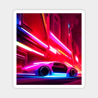 Neon Speed Light Speed Racer Magnet