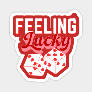 Feeling Lucky Retro Valentines Magnet