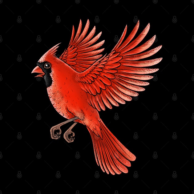 Red Cardinal bird by Artardishop