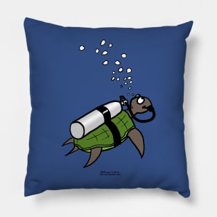 SCUBA Sea Turtle Pillow